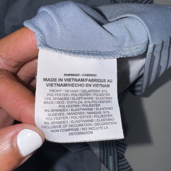 Nike Golf Polo‎ Mens Medium Tour Performance Dri Fit Blue Striped Outdoor Casual - Picture 5 of 12